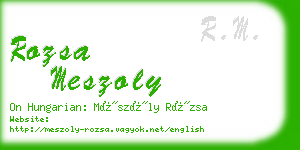 rozsa meszoly business card